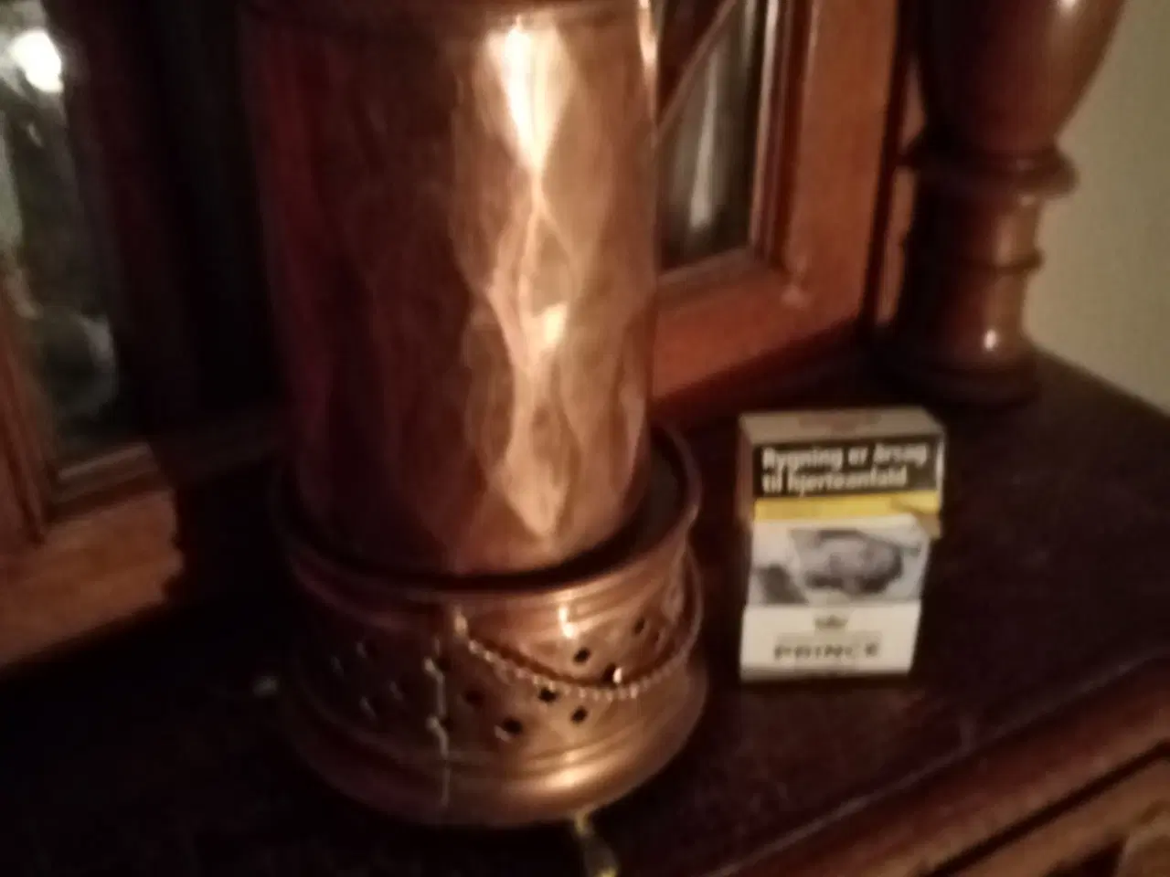 Billede 3 - Kaffekande i bronze med fyrfadsvarmer.  Ca 100 år 