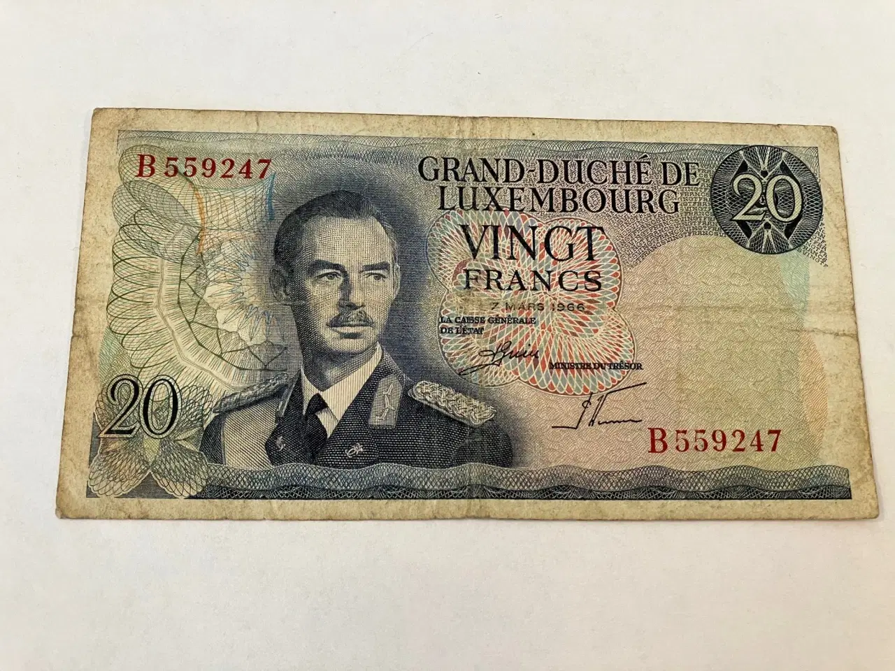 Billede 1 - 20 Francs Luxembourg 1966