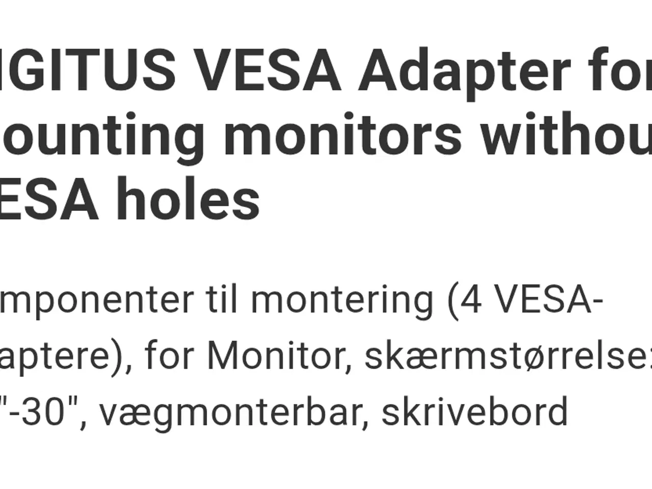 Billede 2 - Monitorholder til 3 skærme, bord montering