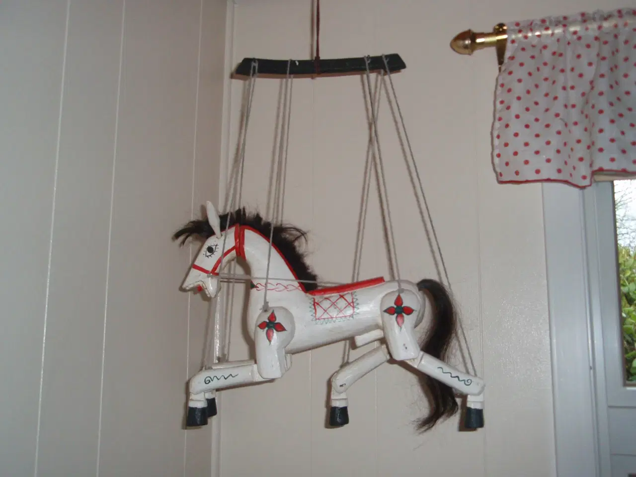 Billede 1 - Gl. træ marionet hest