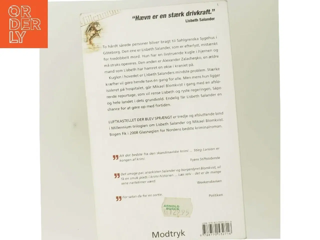 Billede 3 - Luftkastellet Der Blev Spraengt (af Stieg Larsson) [Imported] [Paperback] (Danish) (Millennium, 3. Bind) af Stieg Larsson (Bog)