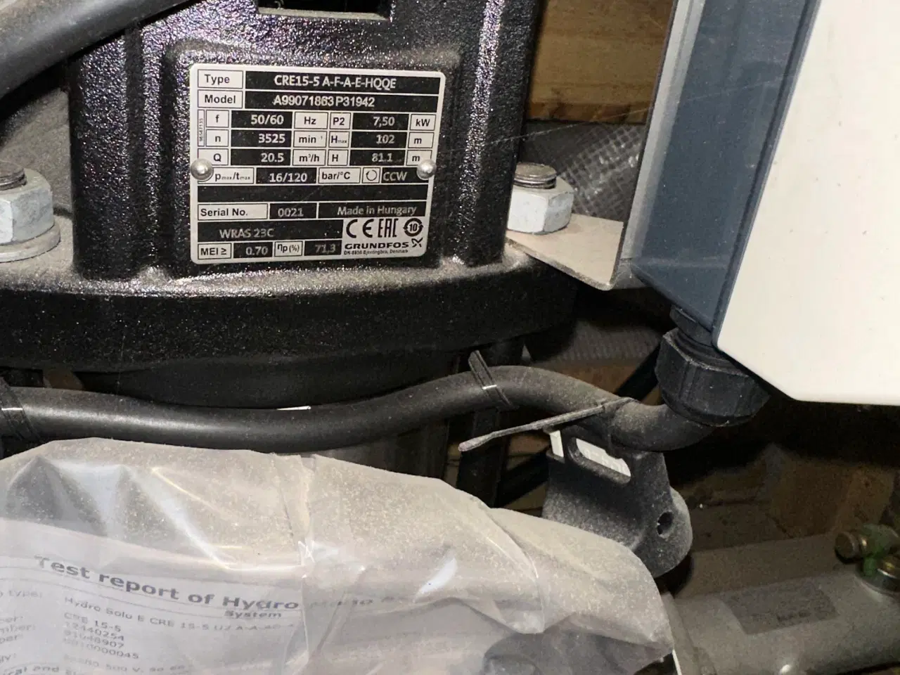 Billede 4 - Trykforøgningsanlæg