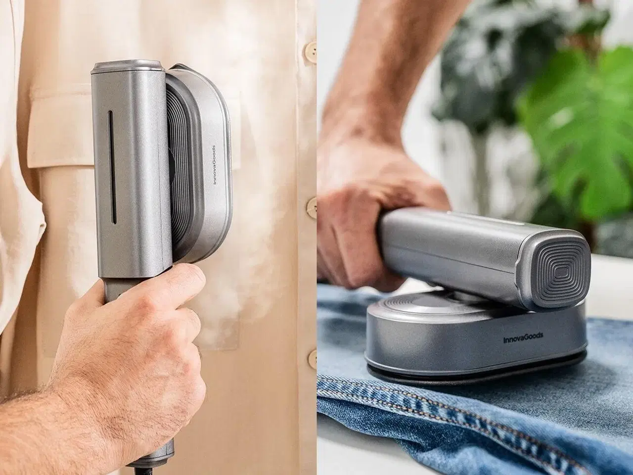 Billede 1 - Vaoron 2-i-1 rejse-dampstrygejern, grå