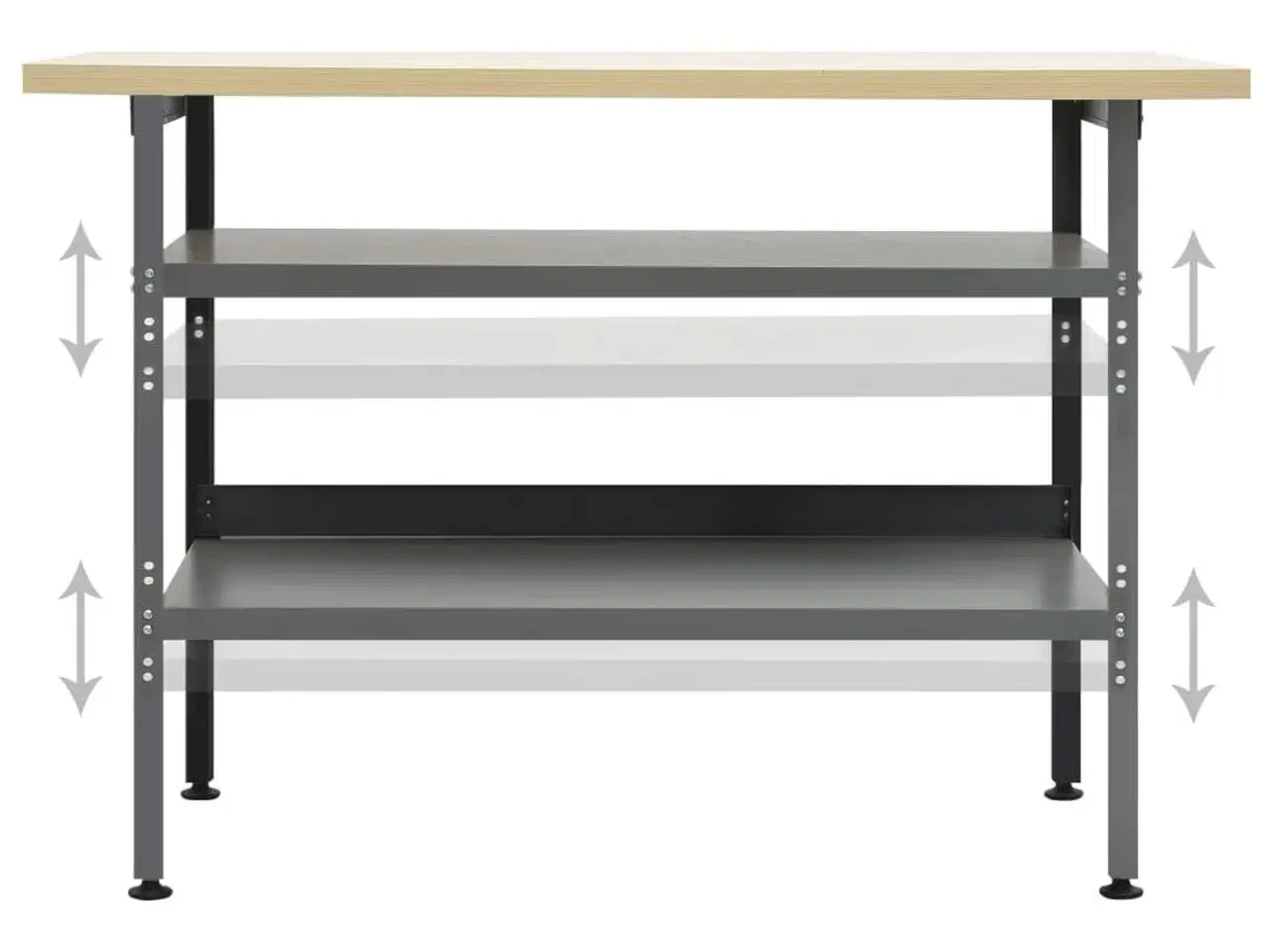 Billede 5 - Arbejdsbord 120x60x85 cm stål grå