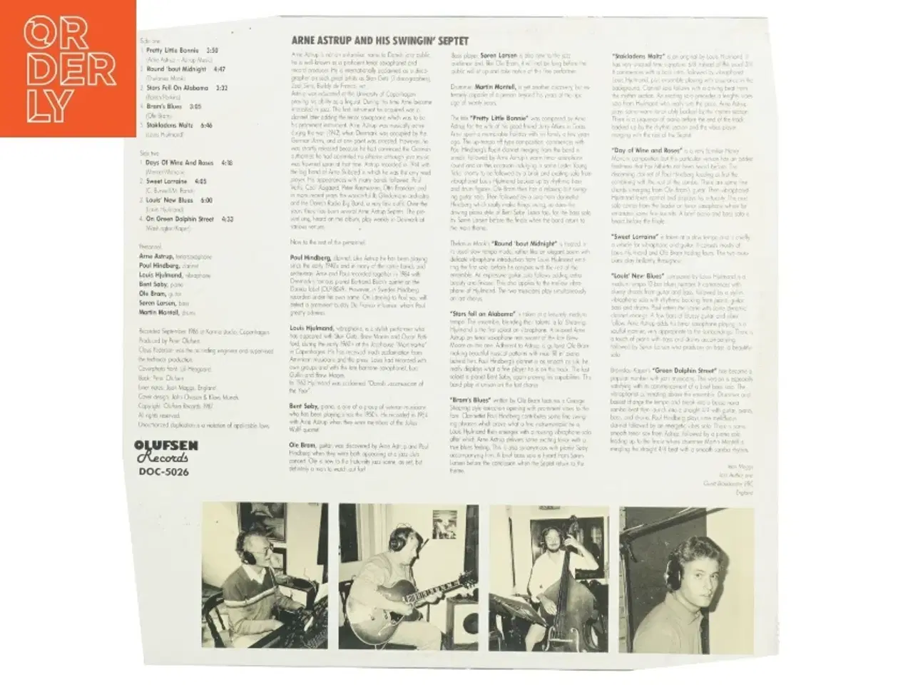 Billede 3 - Arne Astrup og hans Swingin&#39; Septet vinylplade (str. 31 x 31 cm)