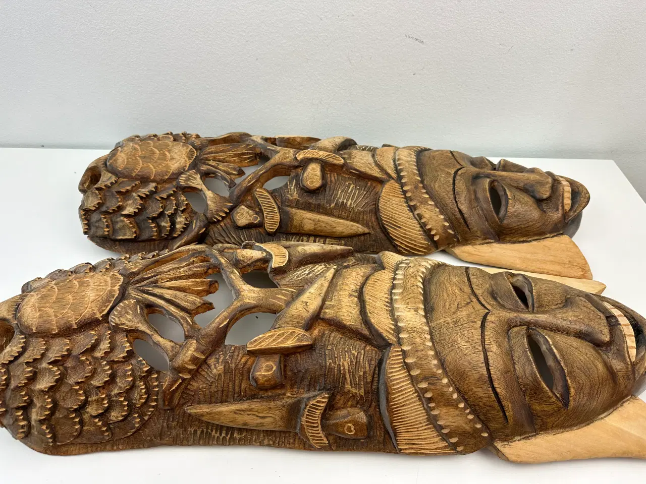 Billede 6 - 2 store afrikanske masker I træ