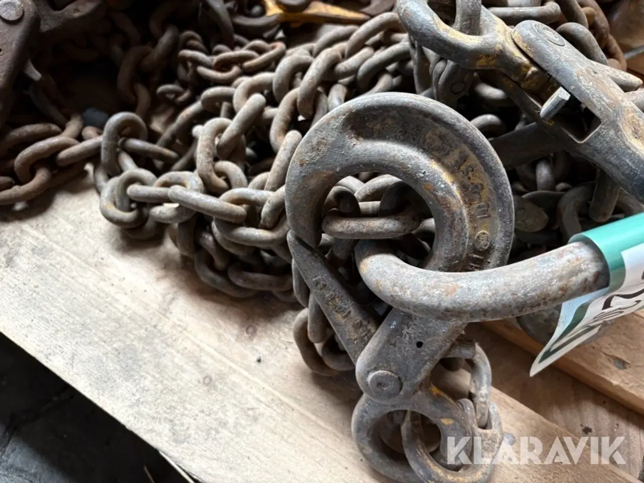 Billede 11 - Kæder med kroge og løftegrej - blandet parti