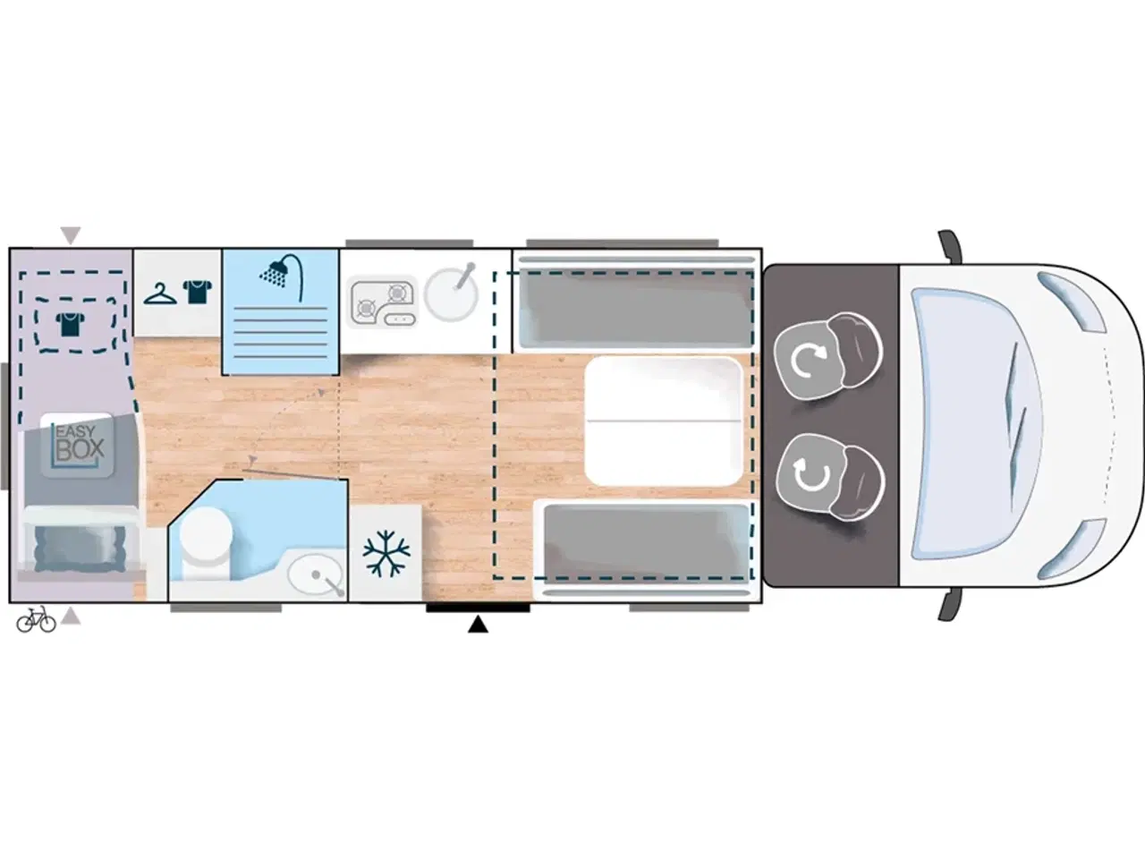 Billede 31 - 2026 - Chausson 720 Chausson 720 Titanium Line, 165 Hk, 8-trins aut.gear, adaptiv fartpilot