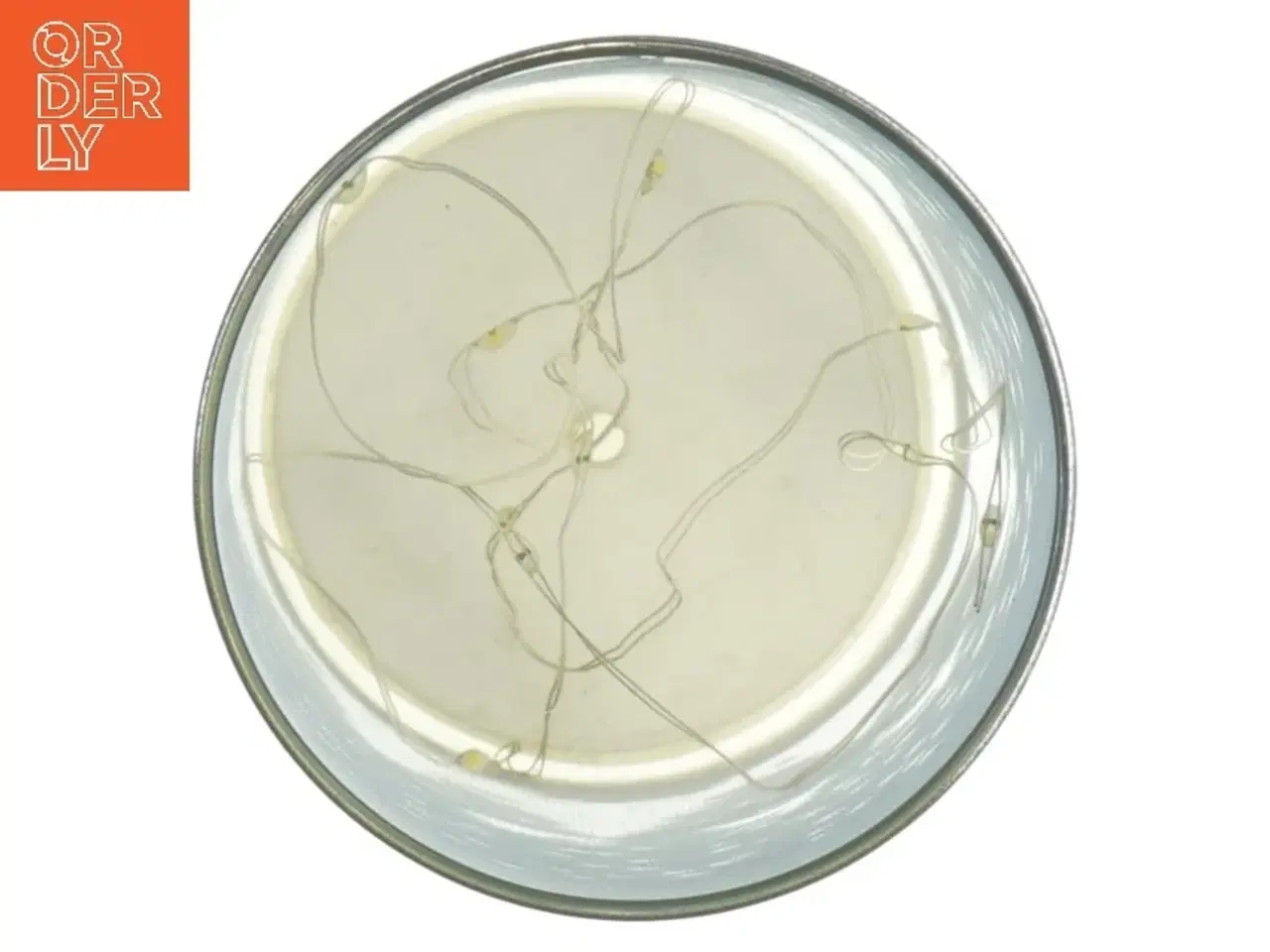 Billede 2 - Dekorativ vase med LED-lys og juletræsmotiv (str. 21 x 8 cm)