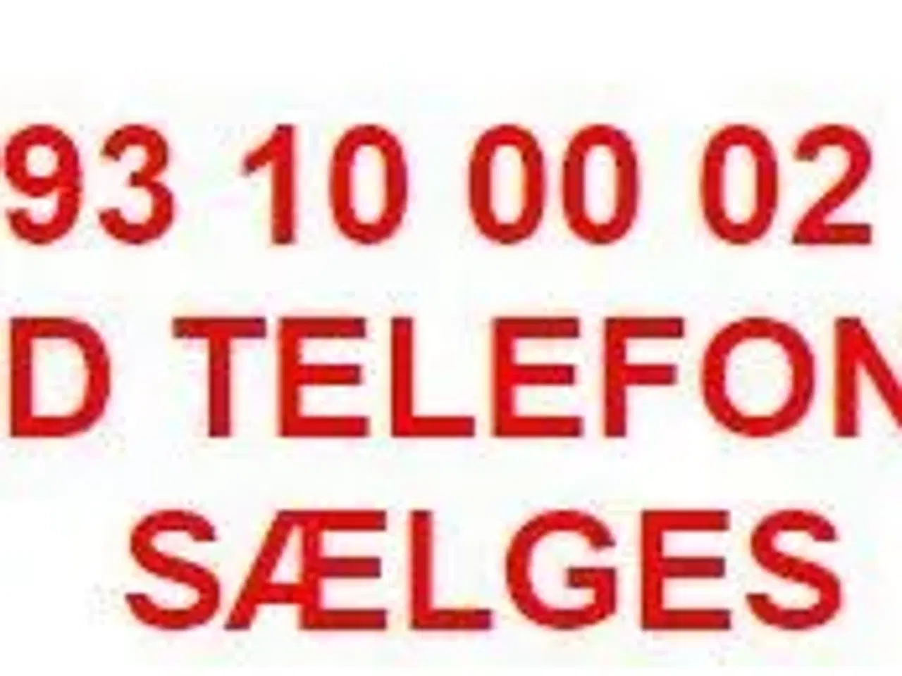 Billede 1 - Guld Telefon mobilnummer  93100002 Salg