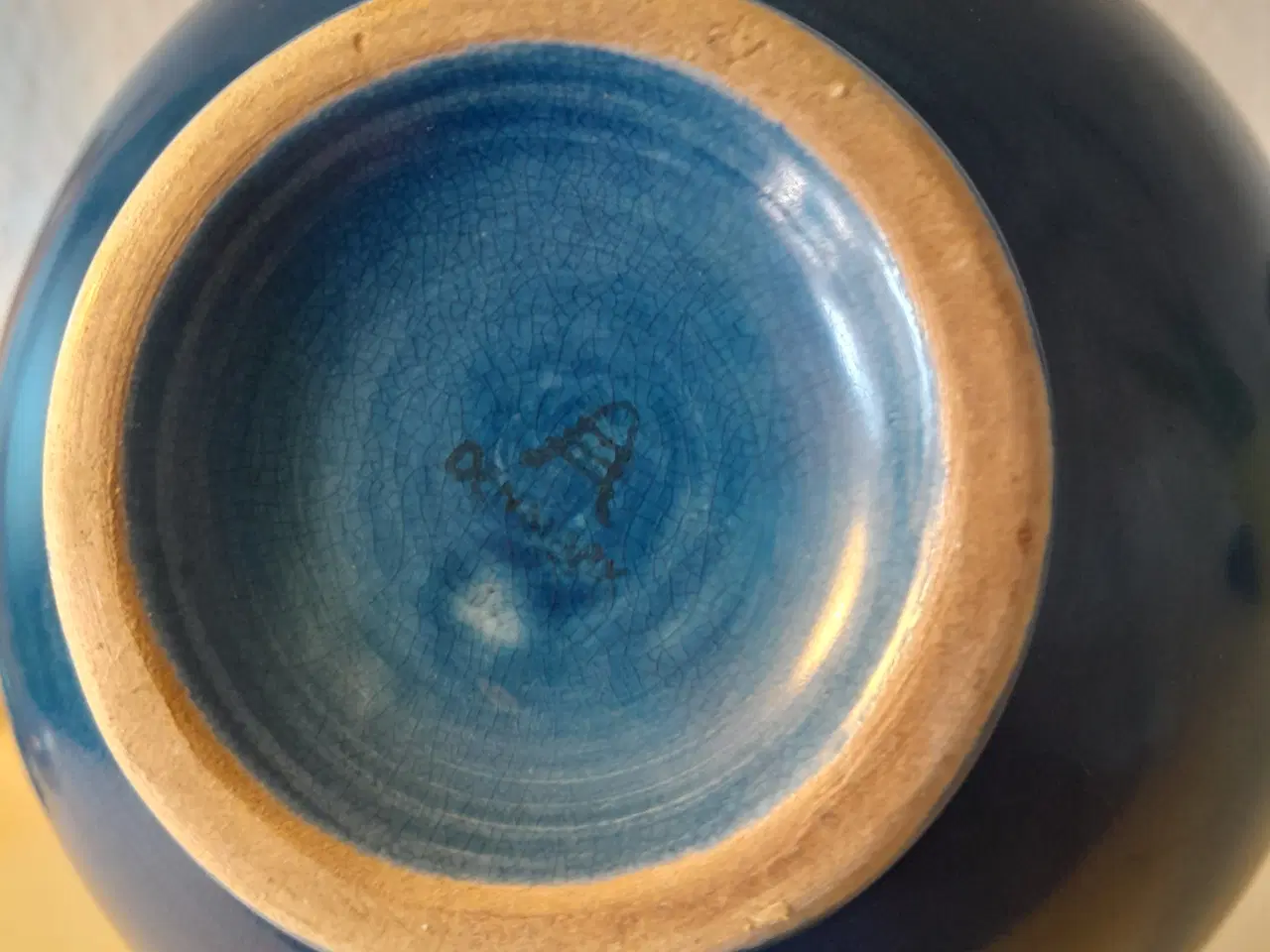 Billede 3 - Aluminia vase, blå