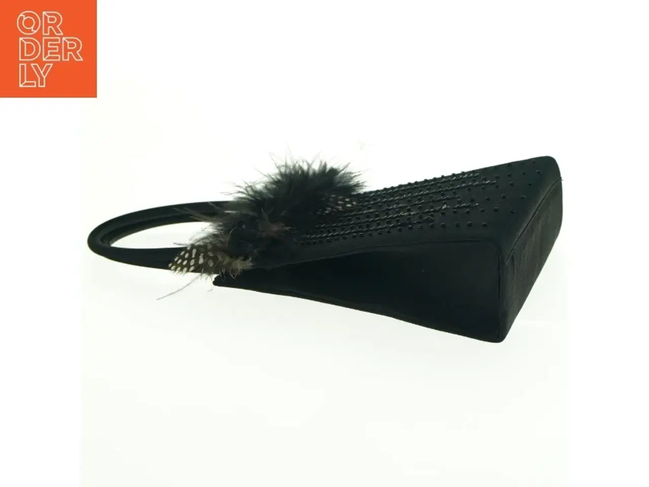 Billede 3 - Håndtaske med fjer (str. 28 x 19 cm)