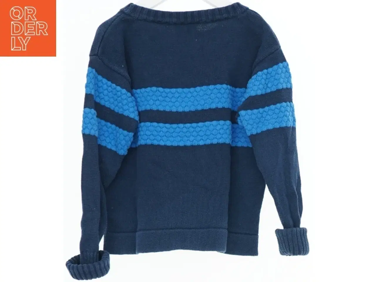 Billede 2 - Blå stribet trøje fra ForKids (str. 110)