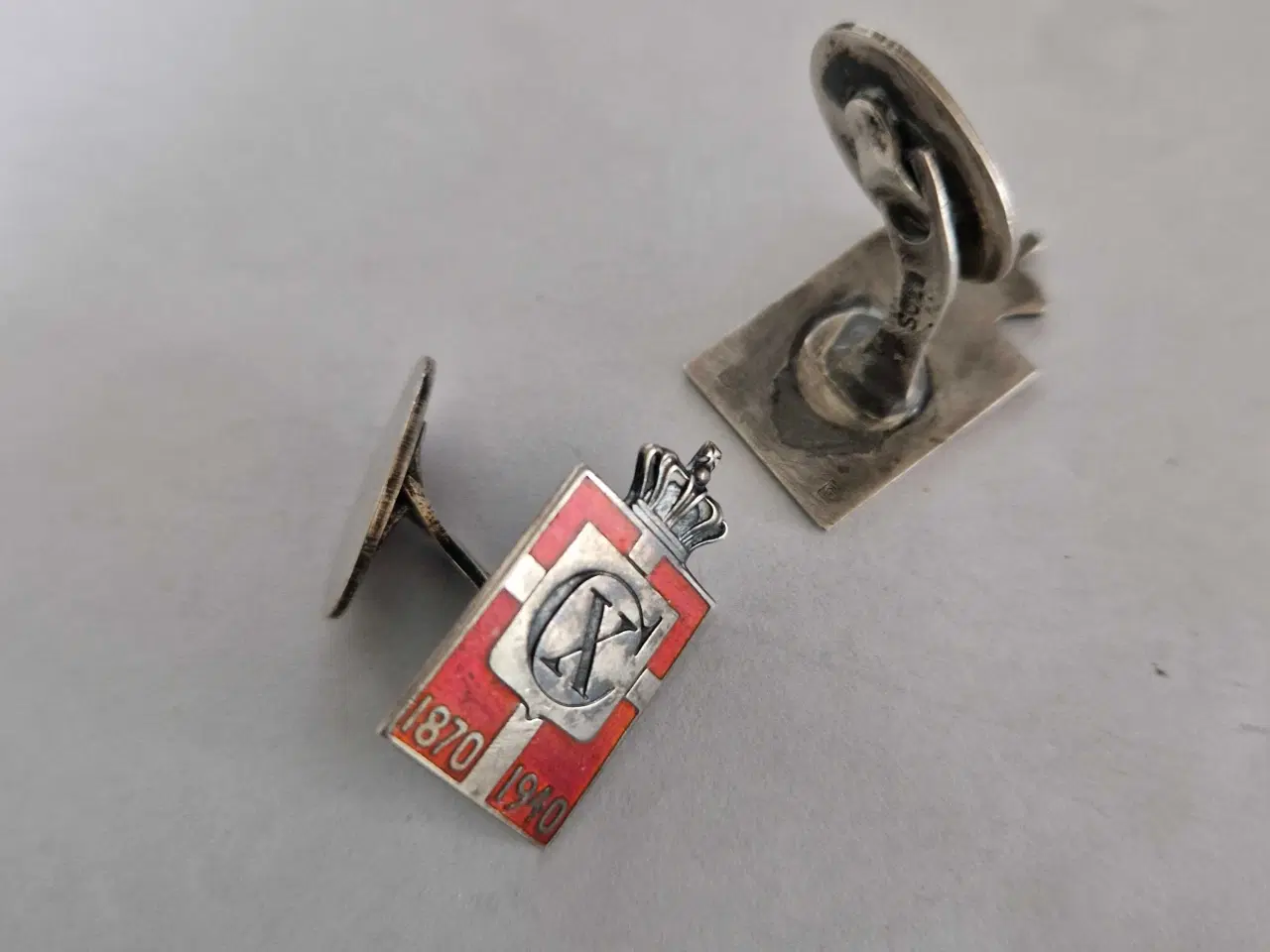 Billede 4 - Manchet knapper mv Georg Jensen kongemærker 