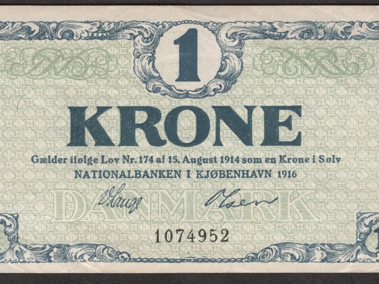 Billede 1 - Danmark 1 Krone 1916