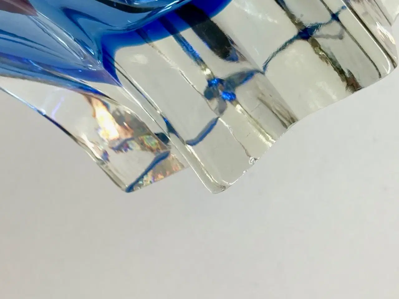 Billede 8 - Flammeskål, blå krystal