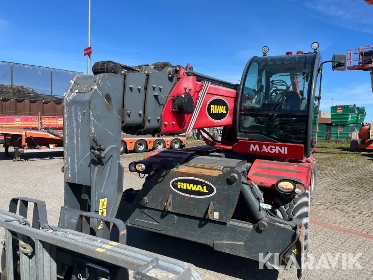 Billede 7 - Rotations Teleskoplæsser Magni RTH5.26 S med kranspil mandskabskurv gafler kranarm
