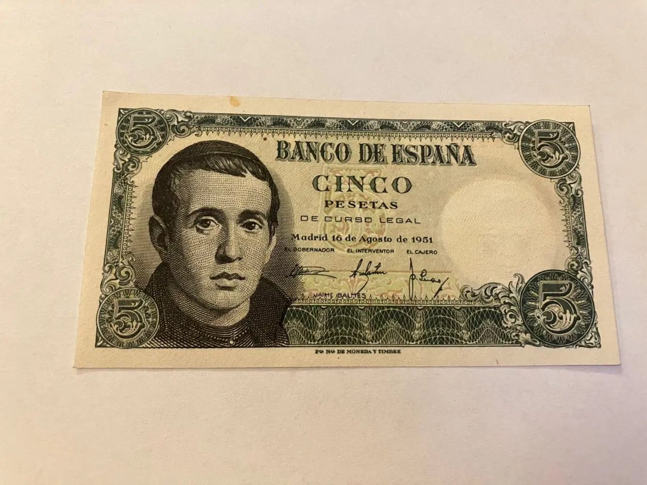 Billede 1 - 5 Pesetas Spain 1951