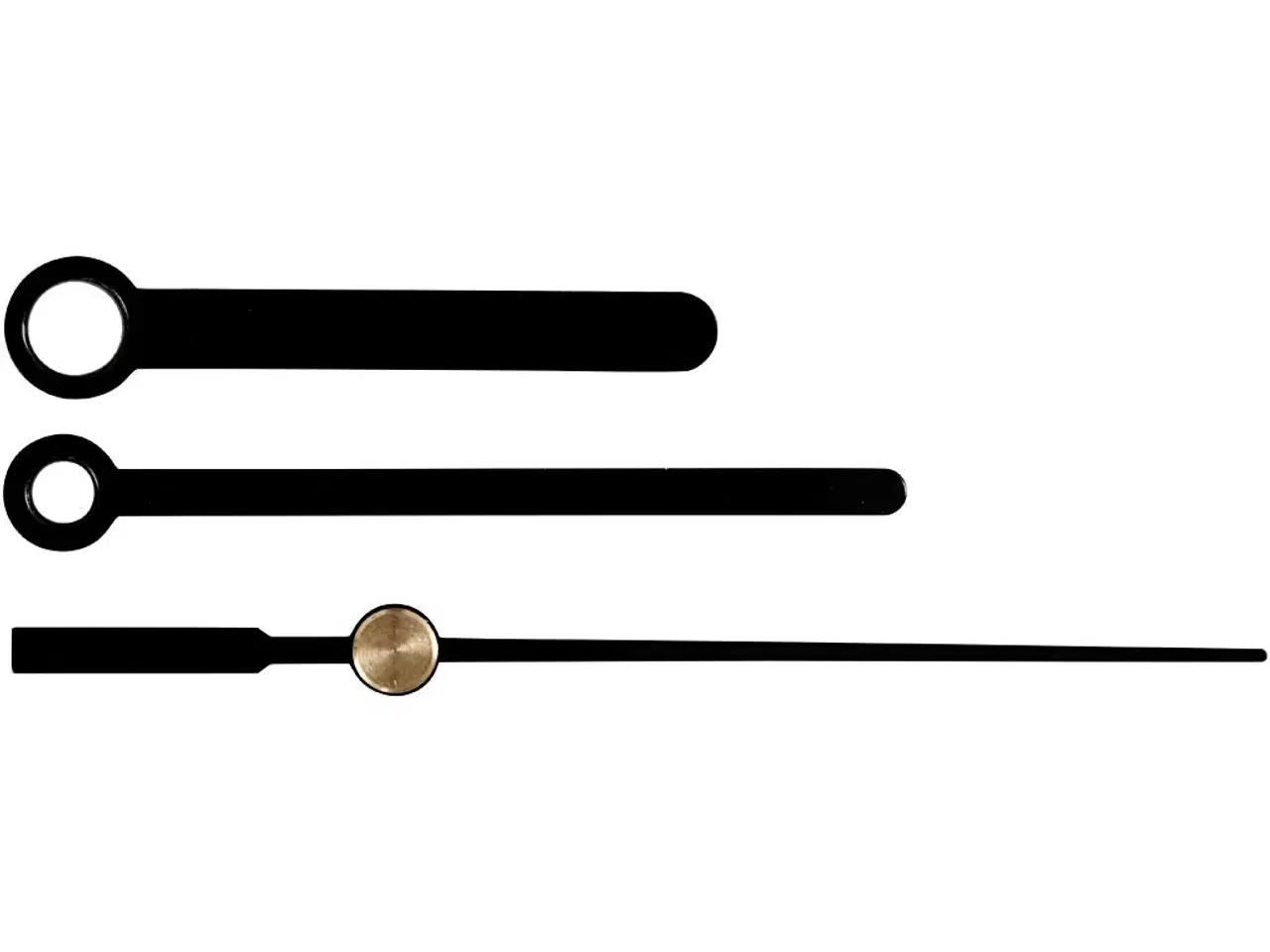 Billede 1 - Urvisere, hulstr. 4+6 mm, sort, 1 sæt