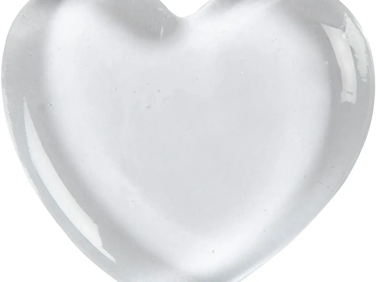 Billede 1 - Hjerte, str. 6,5x6,5 cm, tykkelse 10 mm, transparent, 1 stk.
