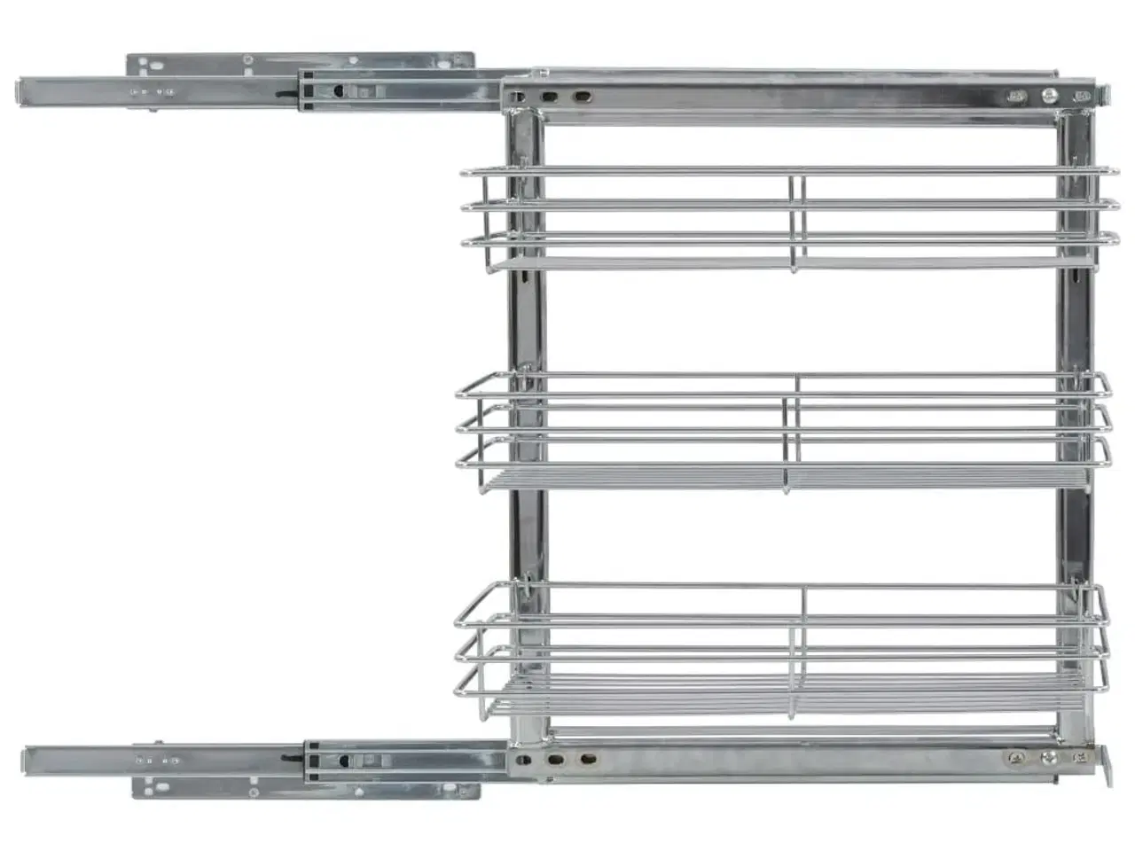 Billede 5 - Udtrækskurv til køkkenskab tre lag 47x25x56 cm sølv