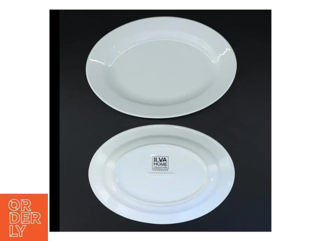 Billede 2 - Hvide Porcelænsplatter fra Ilva Home Collection (str. 29 x 19,5 x 3,5 cm)