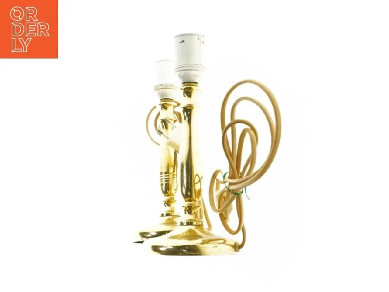 Billede 3 - Messing bordlamper sæt (str. 25 cm)