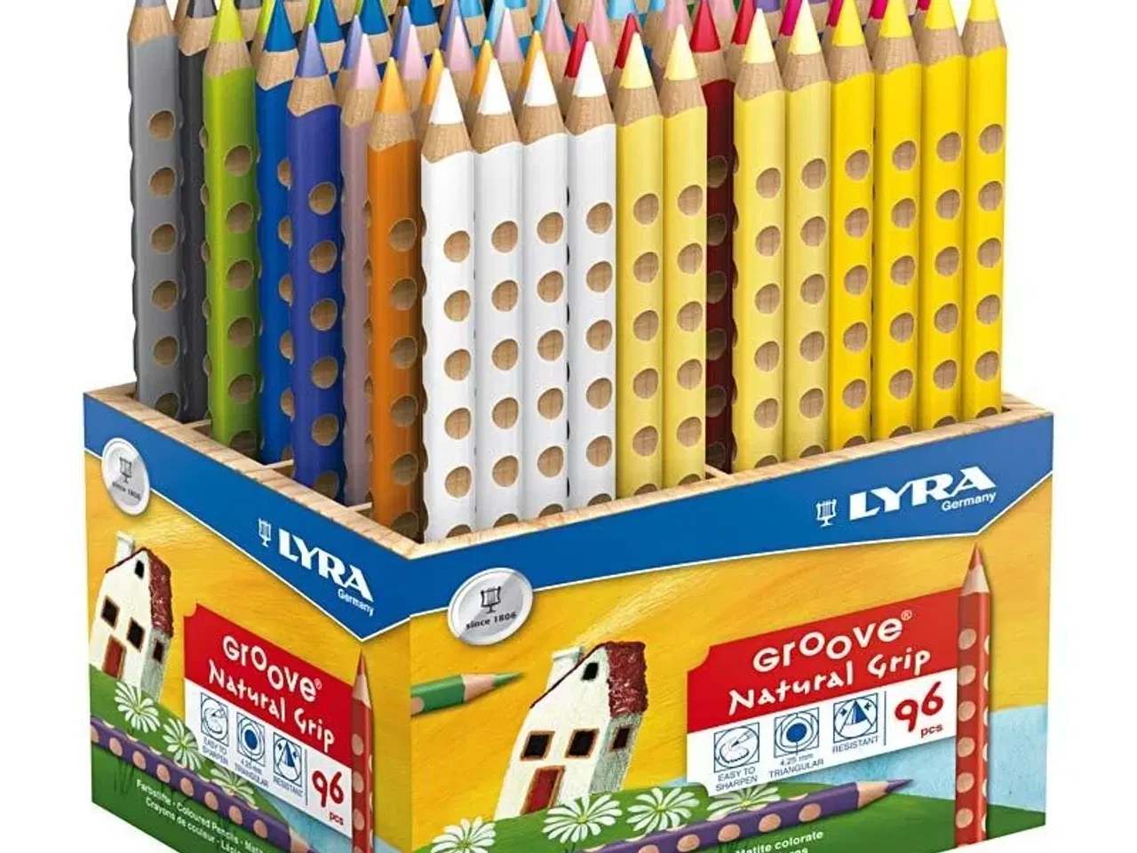 Billede 1 - Groove Farveblyanter - 96 stk. Ergonomisk og farverig