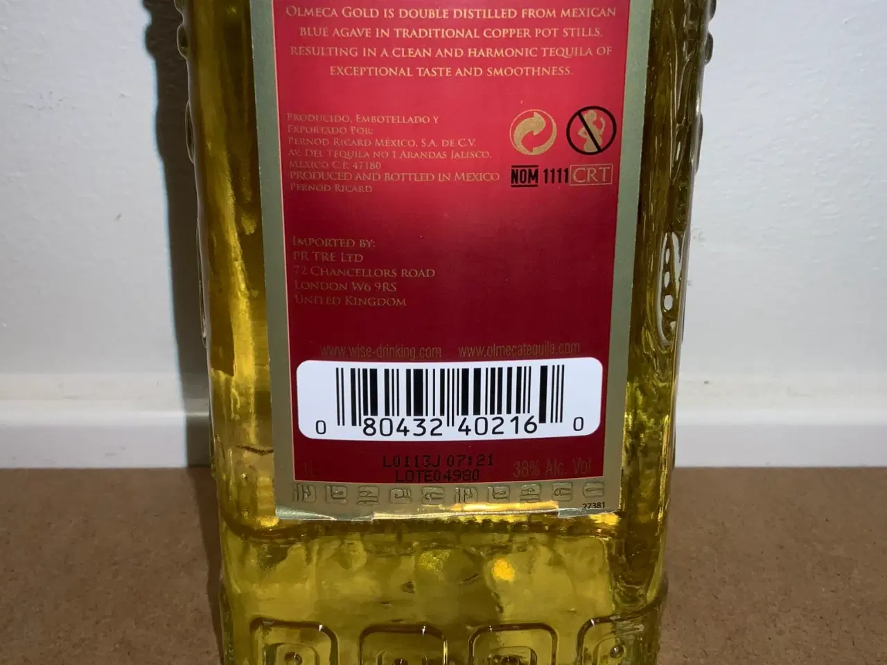 Billede 3 - Olmeca Tequila Gold 1 L., 38%