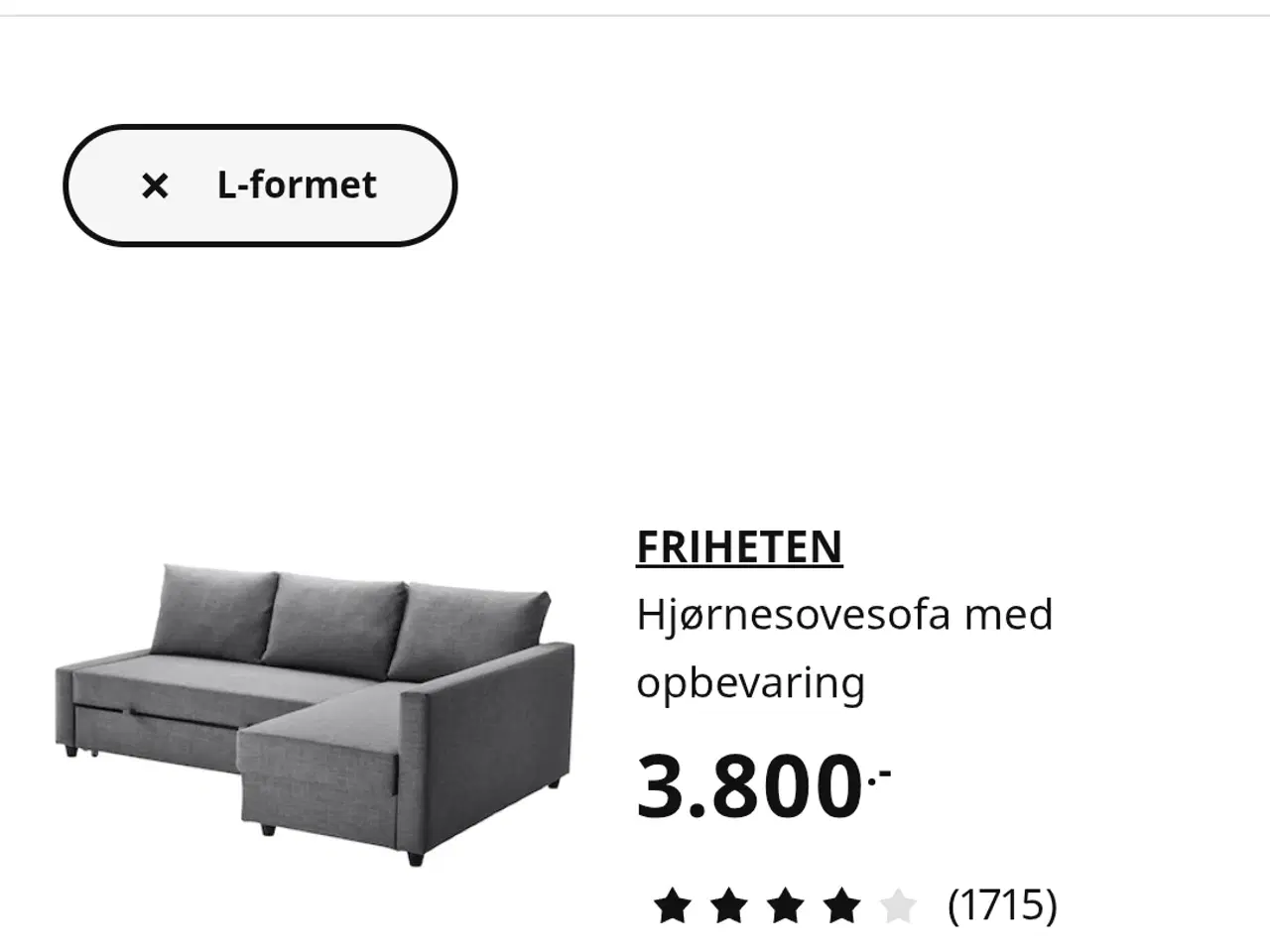 Billede 2 - Sovesofa med chaiselong