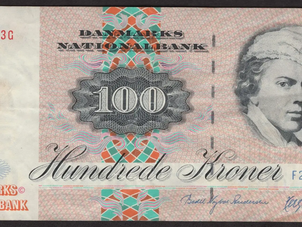 Billede 1 - Danmark 100 Kroner F2 1995