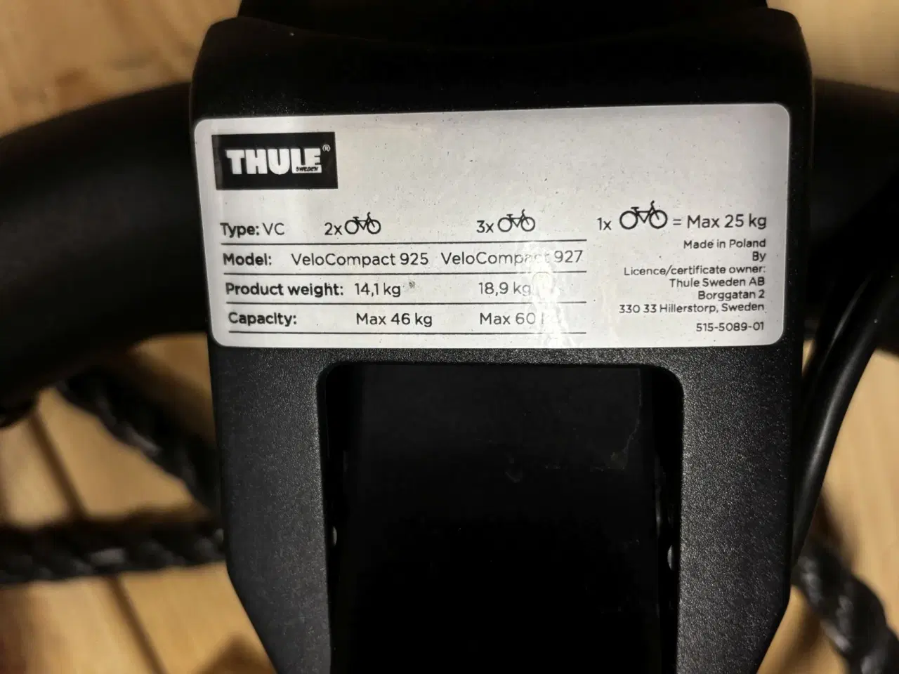 Billede 4 - Thule VeloCompact 925 til to cykler