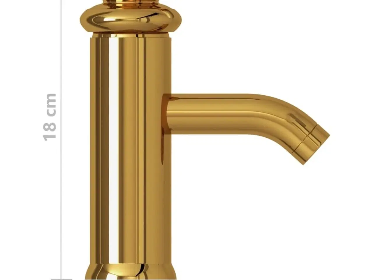 Billede 5 - Vandhane til badeværelseshåndvask 130x180 mm guldfarvet