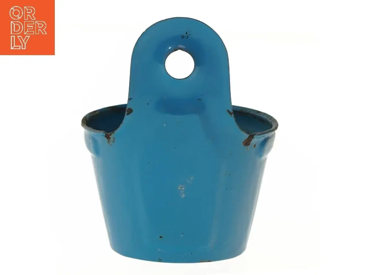 Billede 3 - Blå metalbeholder i emalje (str. 20x16 cm)