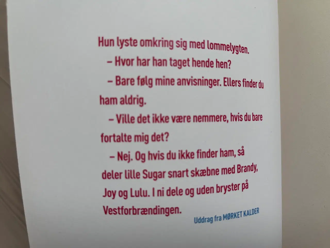 Billede 4 - Mørket Kalder, Michael Katz Krefeld , Krimi