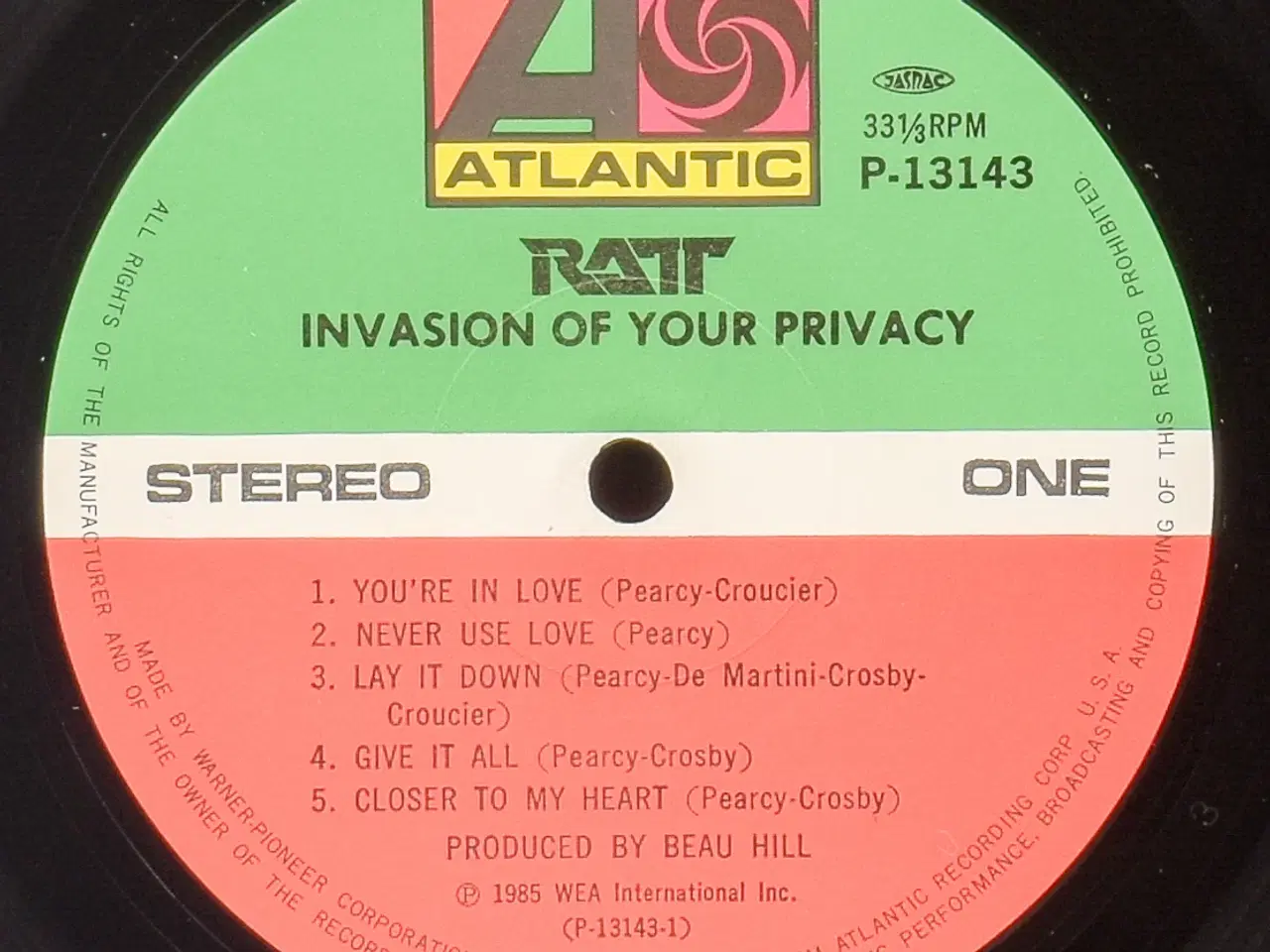 Billede 5 - Ratt – Invasion Of Your Privacy - JAPAN 1985 EX/EX