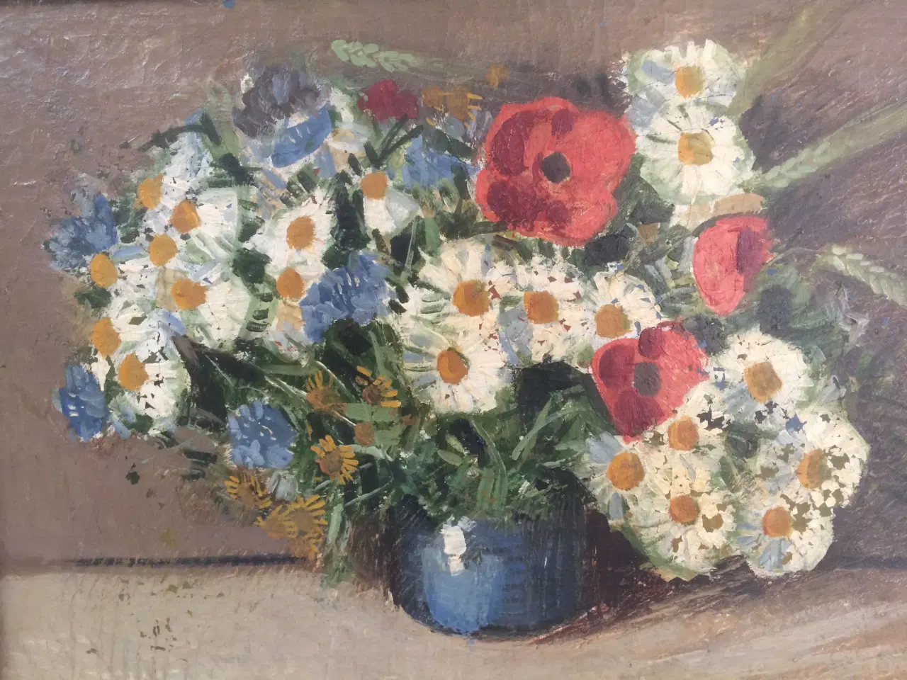 Billede 2 - Maleri af blomster i vase