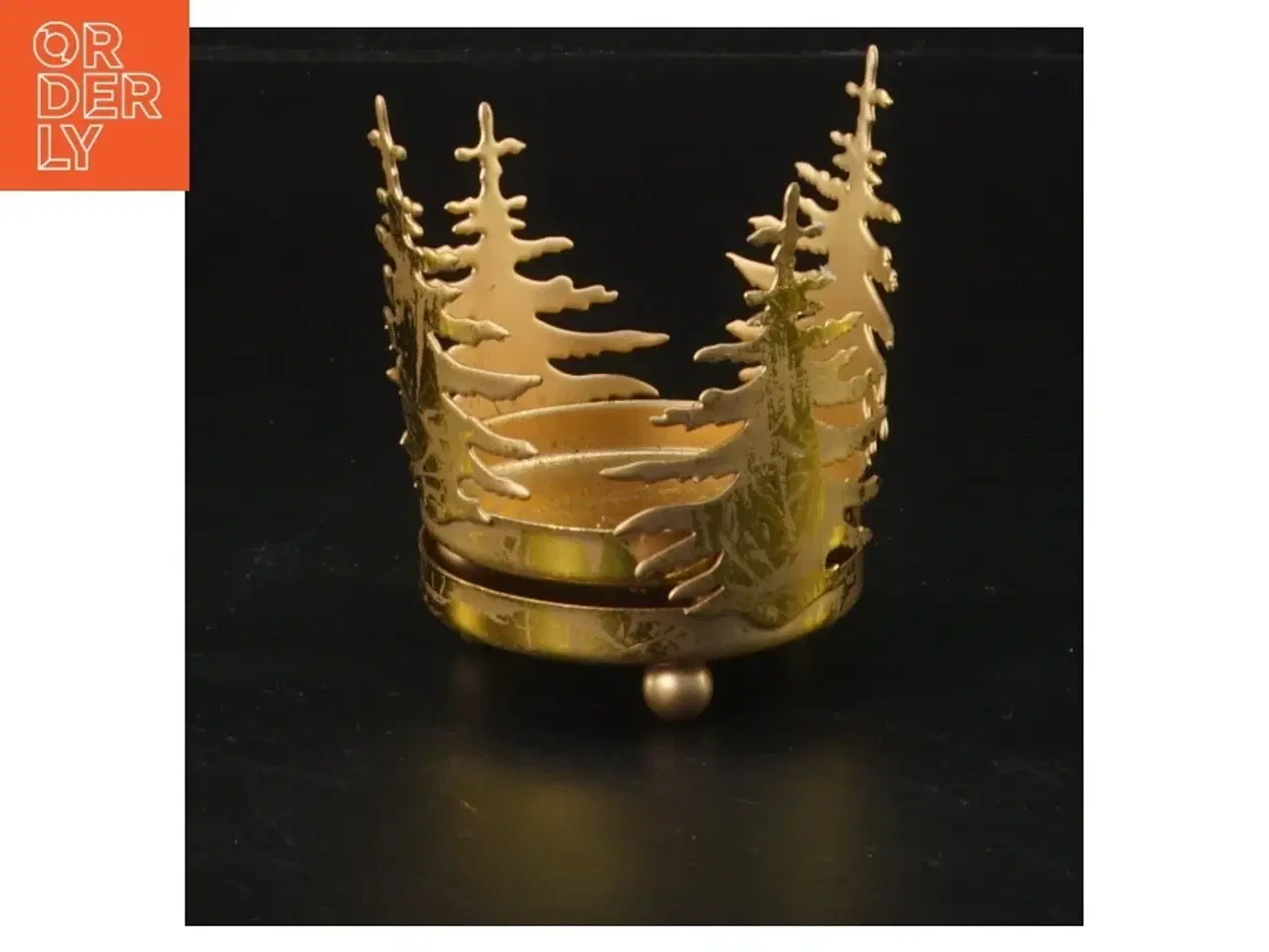 Billede 1 - Guld fyrfadsstage (str. Ø 6x9 cm)