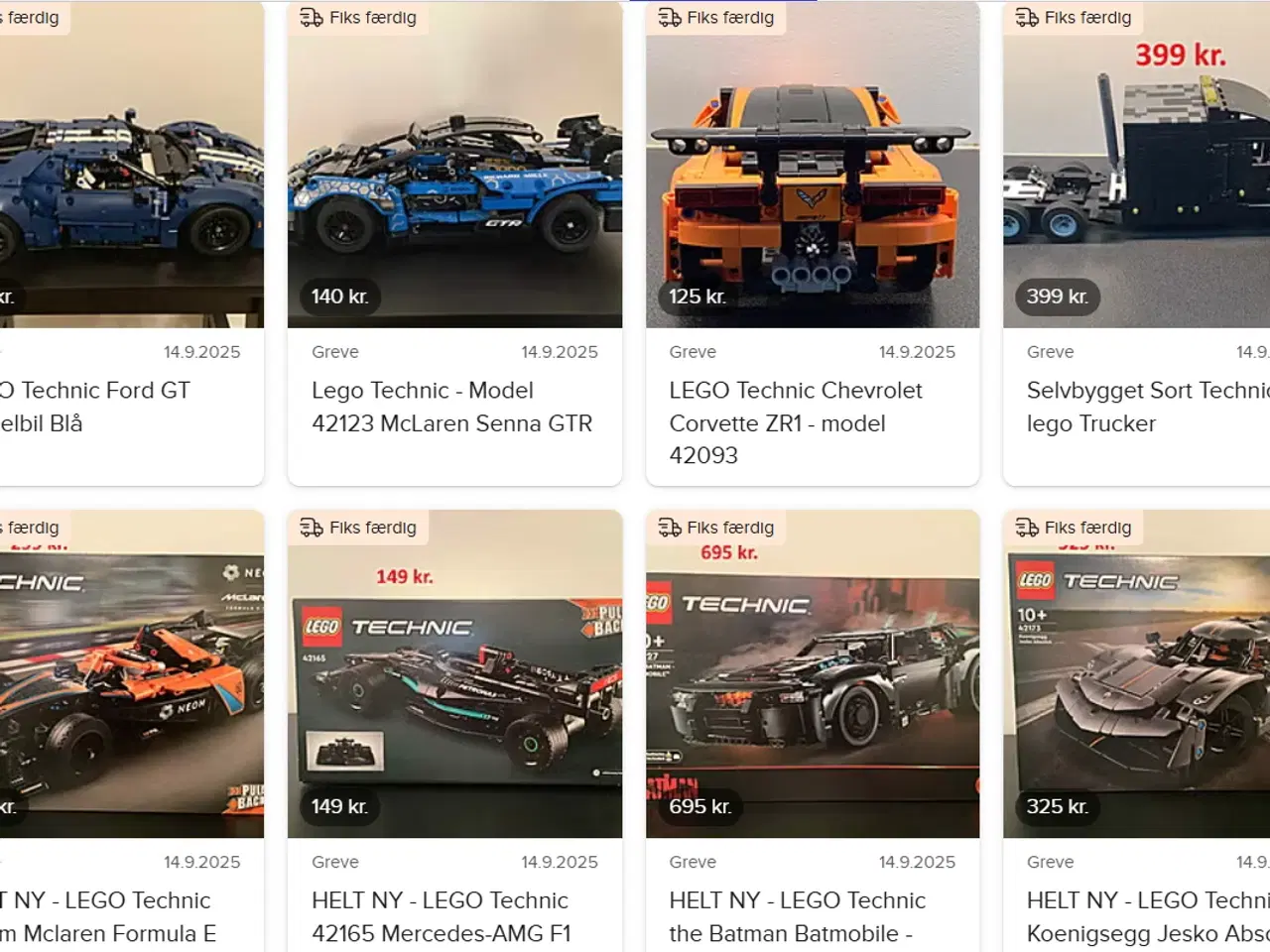 Billede 1 - Lego Technic - Samling af Nye Sæt & Samlede Sæt