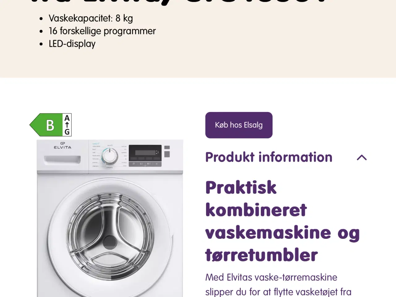 Billede 1 - Vaske-tørremaskine