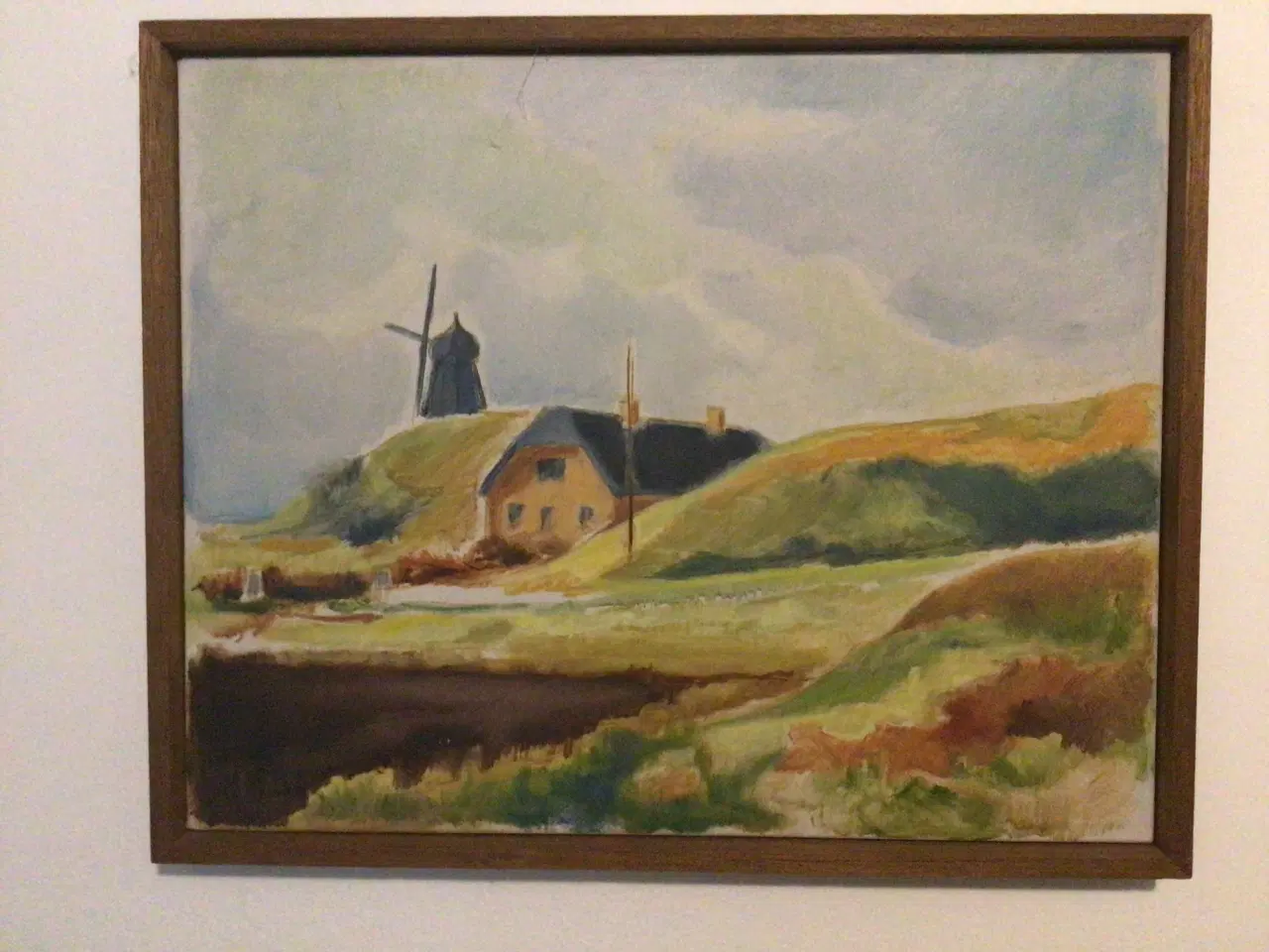 Billede 1 - Maleri - motiv Møllen ved Børglum Kloster 