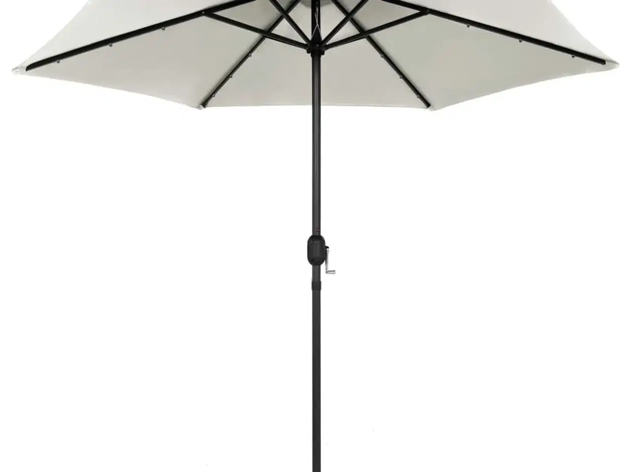 Billede 3 - Udendørs parasol med LED-lys og aluminiumsstang 270 cm sandhvid