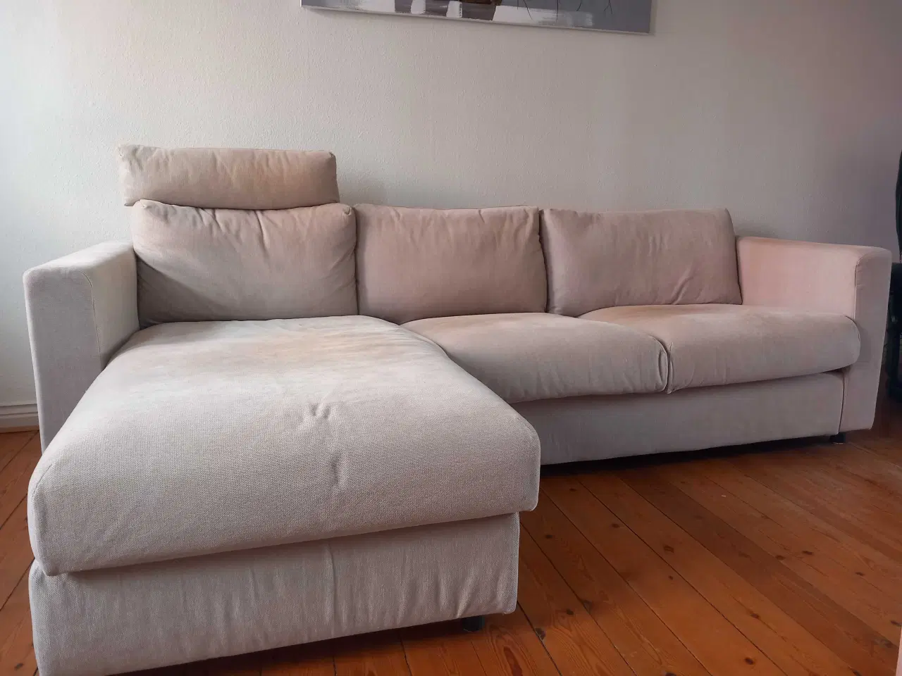 Billede 2 - Sandfarvet sofa sælges
