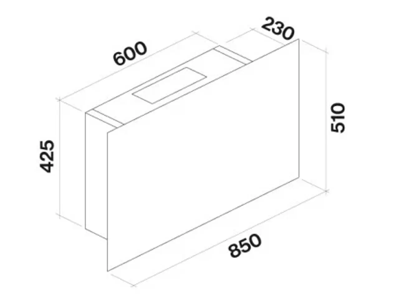 Billede 3 - NY Falmec Cover emhætte, 85 cm, grå