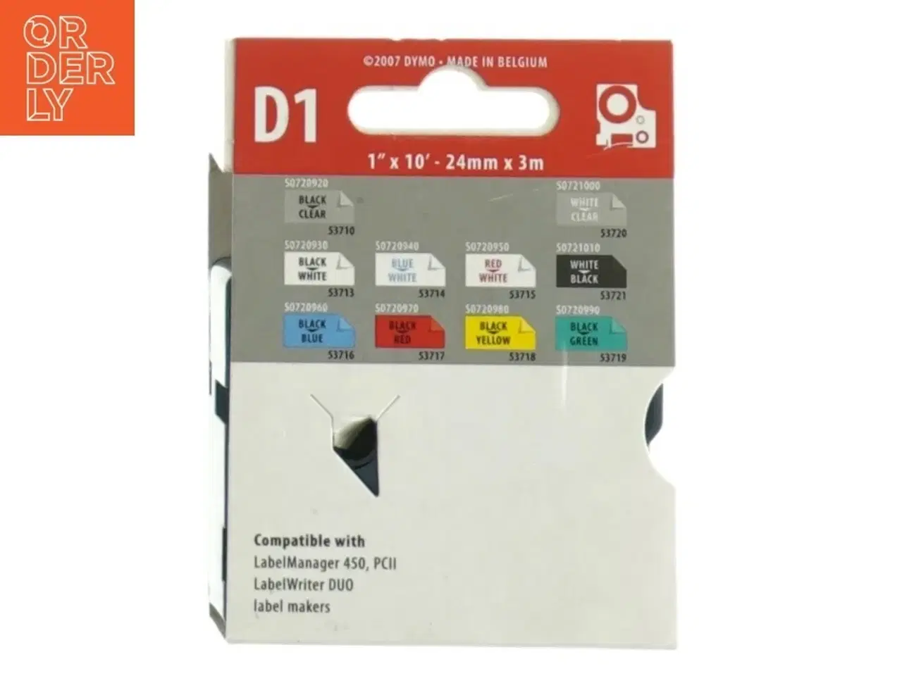 Billede 2 - DYMO D1 mærkatkassette fra Dymo (str. 24 mm x 3 m)