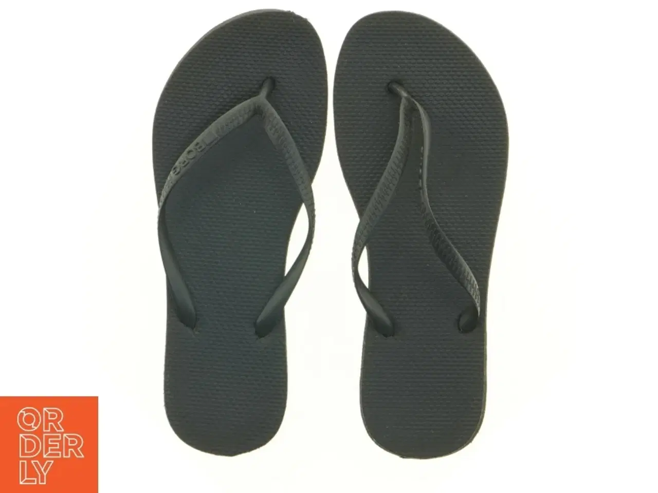 Billede 1 - Borg Brugte sorte flip-flops (str. 25 cm)