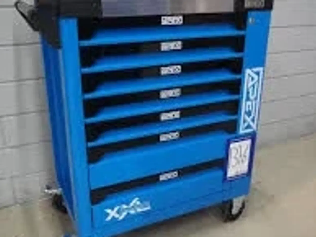 Billede 1 - Apex Værktøjsvogn XXL med værktøj og 7 skuffer og skab Blue