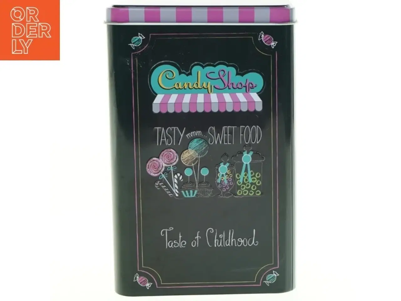 Billede 1 - Metal dåse med Candy Shop design fra Honos (str. 20 x 10 x 13 cm)
