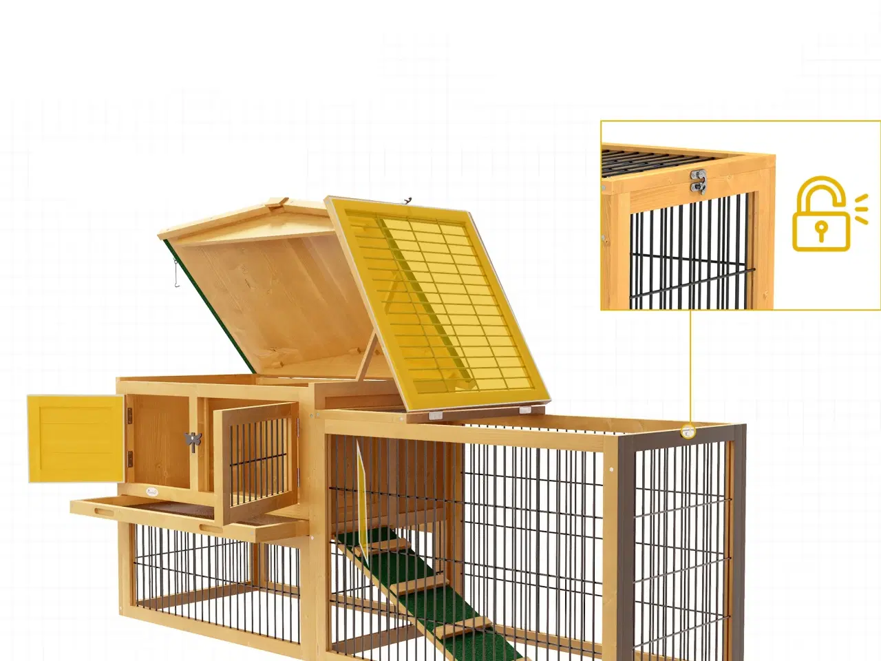 Billede 3 - Kaninbur med løbegård "Verona"