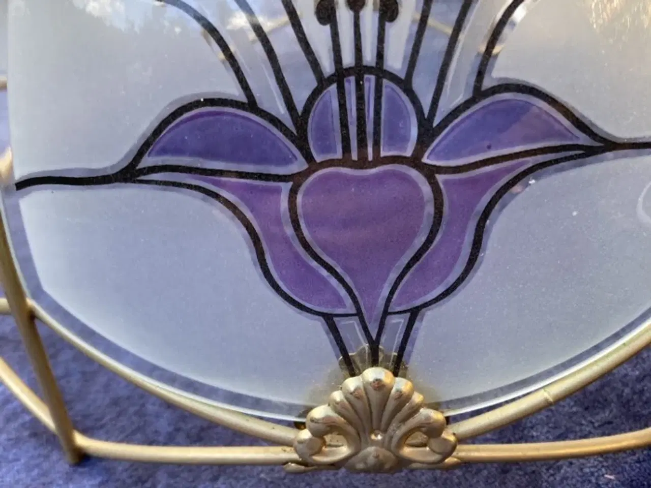 Billede 3 - Loftslampe glas art deco mønster